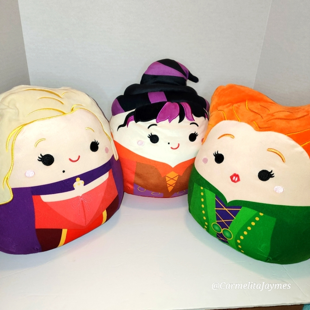 🎃 Hocus Pocus Sisters 🧙‍♀️🧙‍♀️🧙‍ Disney X Squishmallows by Kelly Toy ☆ NWT ☆